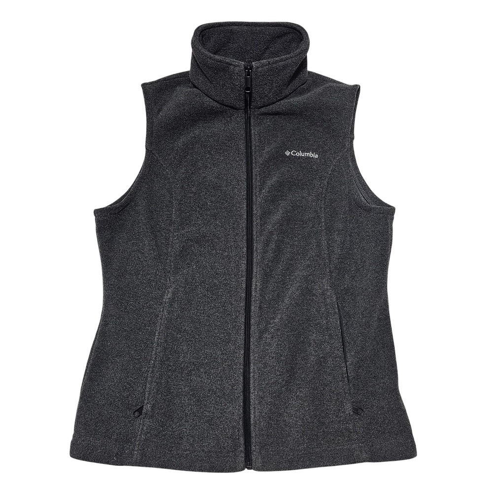 Columbia Sportswear‎ Women's Fleece Vest Dark Gray Full Zip Size Medium